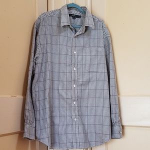 Sean John Dress Flannel Button Down Plaid Shirt